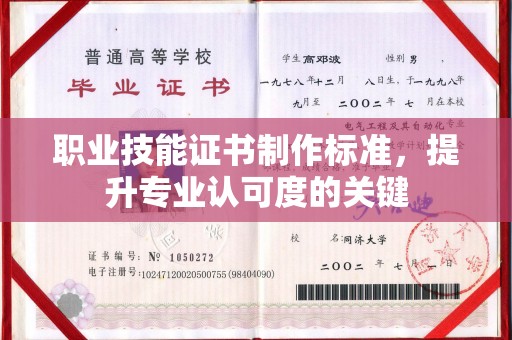 尖草坪职业技能证书制作标准，提升专业认可度的关键